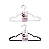 1pack Hanger Slim Non Slip 8pk PVC Coated 40x20cm 2 Assorted Colors