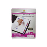 1pack View Tab Divider 10 Tab Coloured (Transparent)