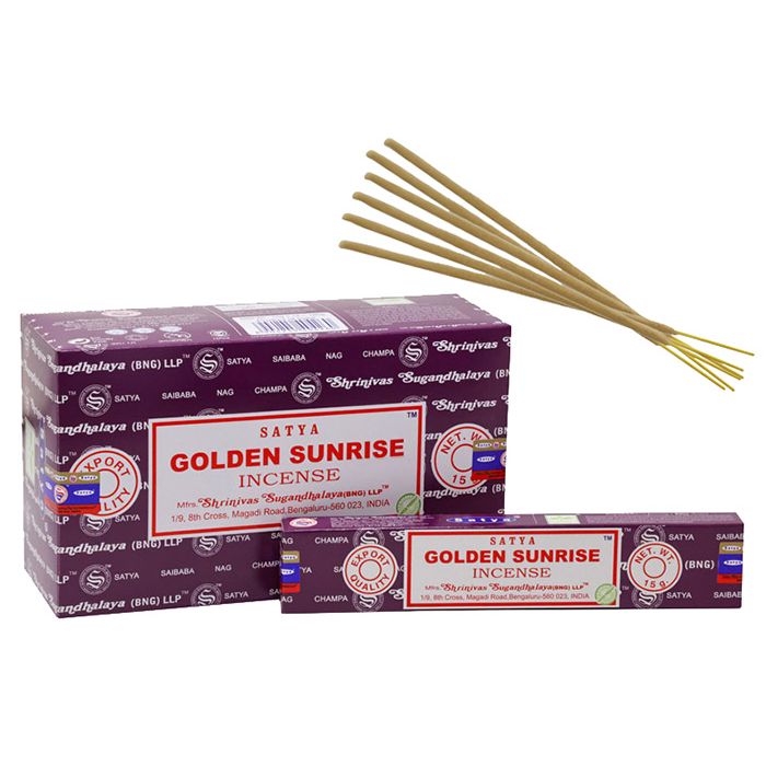 1 pack Satya Perfumed Incense Sticks - Golden Sunrise