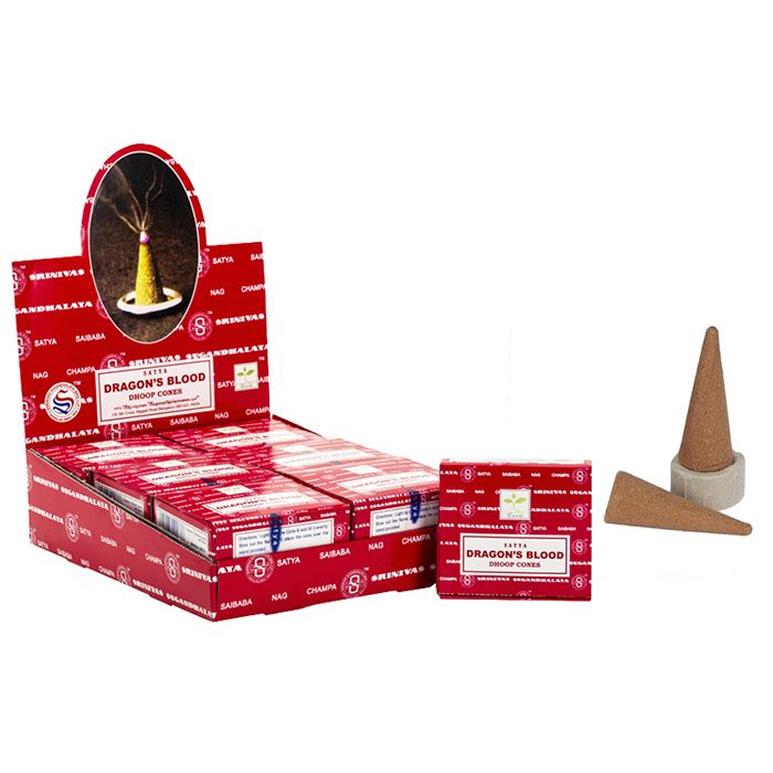 1pc Satya Perfumed Dhoop Cone - Dragon’sBlood