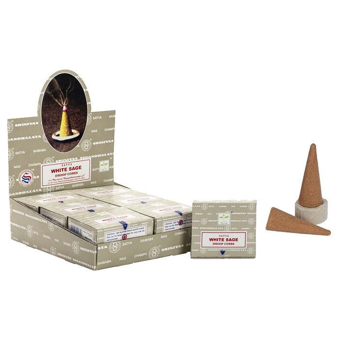 1pc Satya Perfumed Dhoop Cone - White Sage