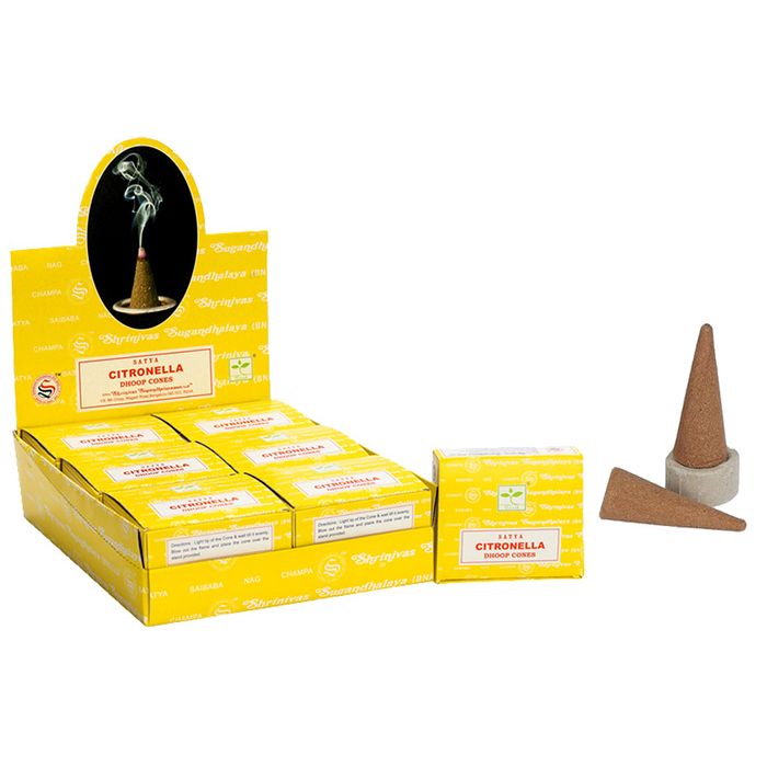 1pc Satya Perfumed Dhoop Cone - Citronella