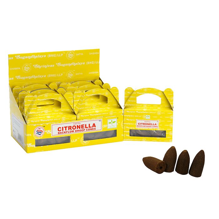 1pc Satya Backflow Dhoop Cones - Citronella