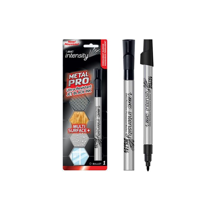 1pack BIC Intensity Metal Pro Permanent Marker - Black 1pc