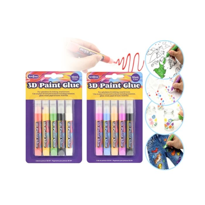1pack 3D DIY Paint Glue - 5pcs