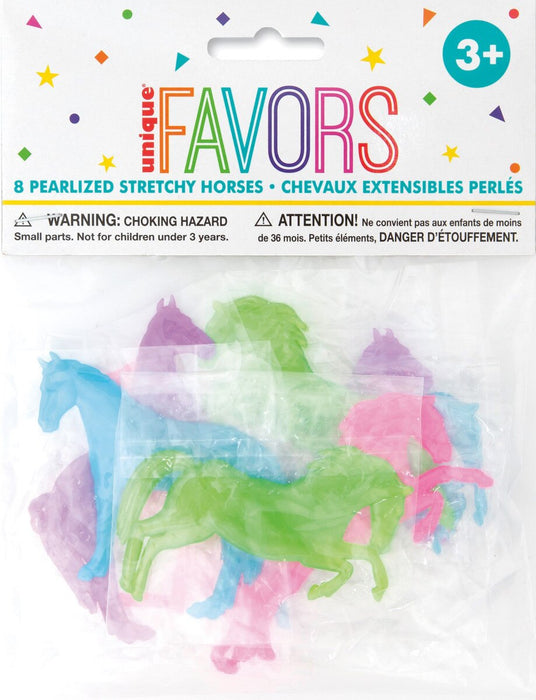 84722 - 8 Pearlized Stretchy Horses