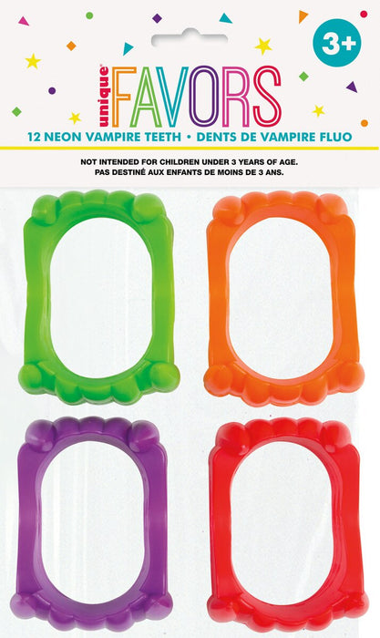 84741 - 12 Neon Vampire Teeth