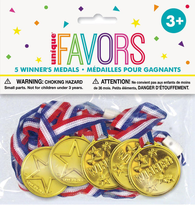 1pack 5pcs Winner Medals