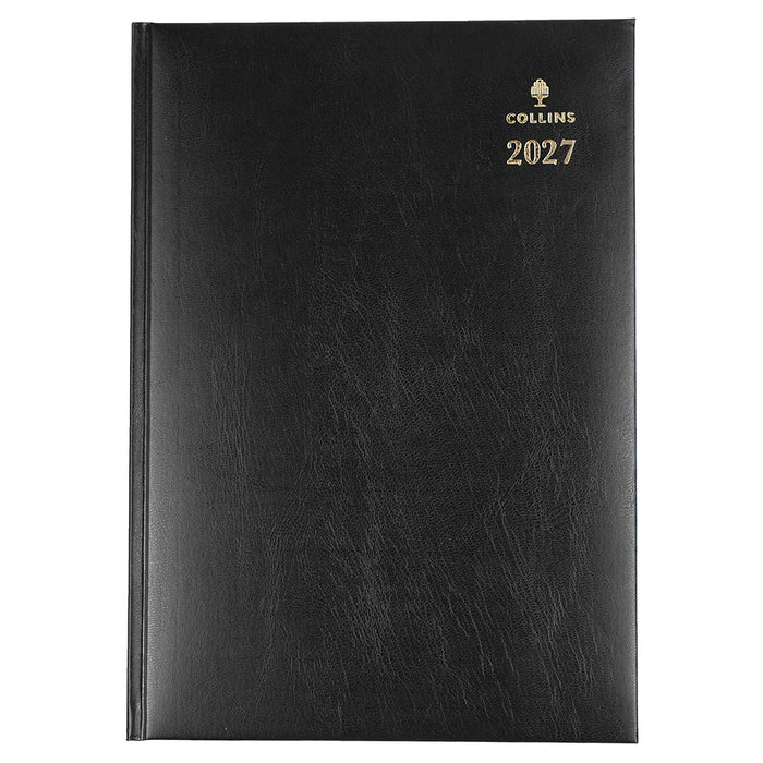 Collins A4 Day to Page Year 2027 Diary Black