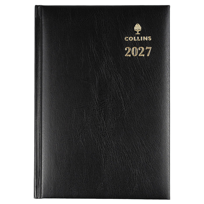 Collins A5 Day to Page Year 2027 Diary Black