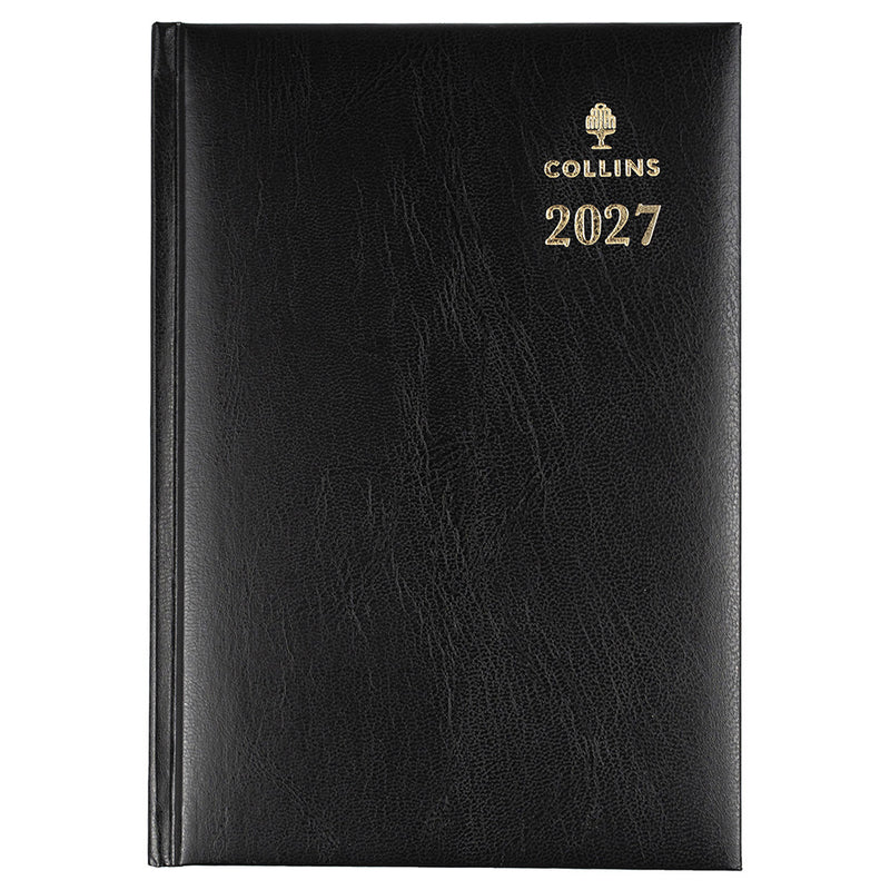 Collins A5 Day to Page Year 2027 Diary Black