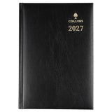 Collins A5 Day to Page Year 2027 Diary Black