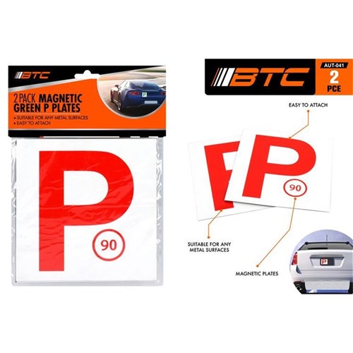 1pack Magnetic P-Plates-RED-NSW Approved 2pce