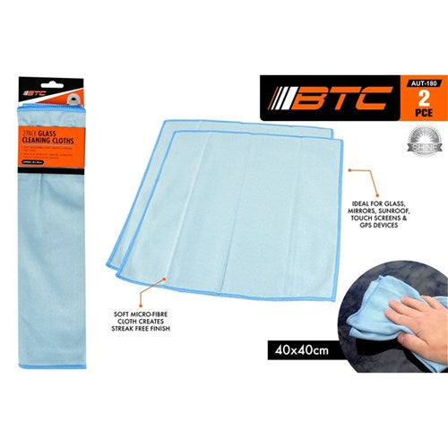 2pcs Glass Cleaning Cloth