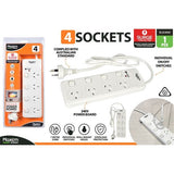 1pce 4 Way Powerboard w/4 Switch (Surge)