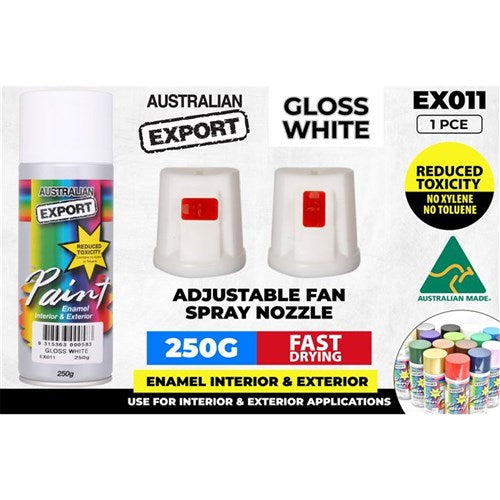 Spray Paint Gloss White Export 250gm