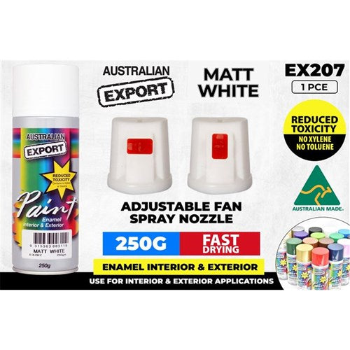 Spray Paint Matt White Export 250gm