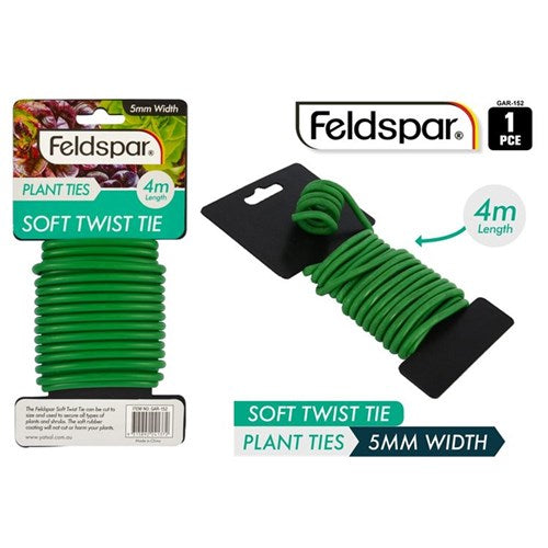 1pce Garden Soft Twist Tie Green 4M