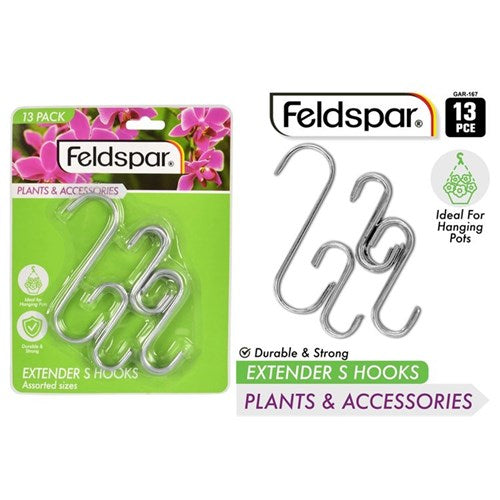 13pce Extender S-Hooks Assorted Sizes