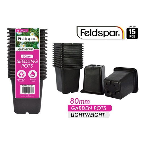15pce Square Seedling Pots 8cm