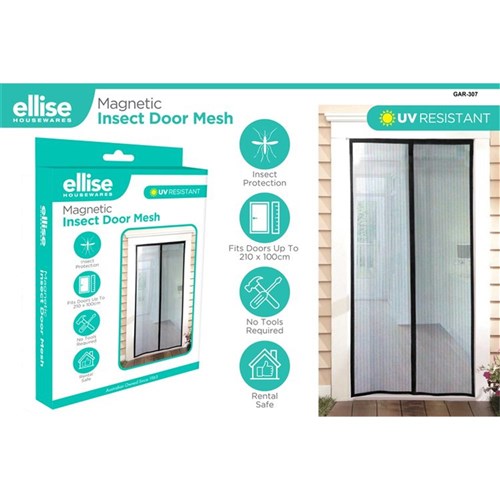 1pce Magnetic Insect Door Mesh 100x210cm
