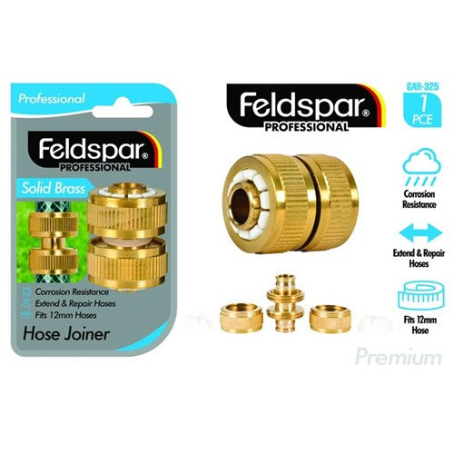 1pce Brass Hose Connector - 12mm