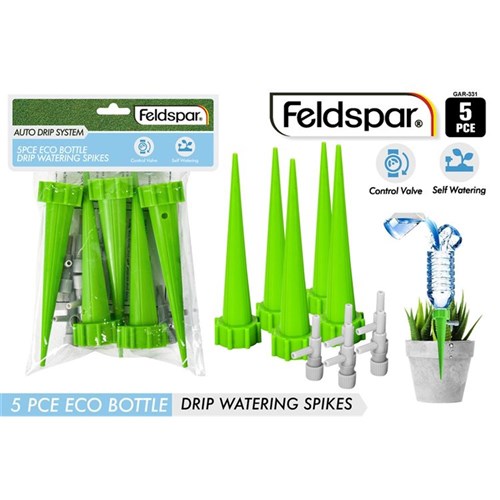 1pack 5pce Eco Bottle Drip Watering Spikes