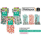 1pr Ladies Garden Gloves Anti Slip 3Asst