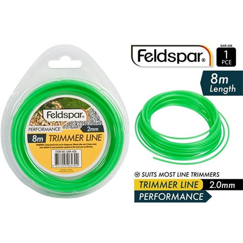 1pce Garden Trimmer Line 8Mx2mm Green