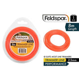 1pce Garden Trimmer Line 8Mx2.5mm Red