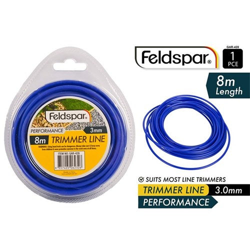 1pce Garden Trimmer Line 8Mx3mm Blue