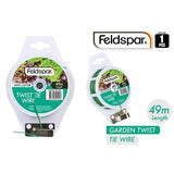 1pce Garden Twist Tie Wire w/Cutter 49M