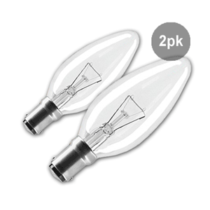 B15 Light Globe Warm White – 2 Pack