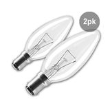 B15 Light Globe Warm White – 2 Pack