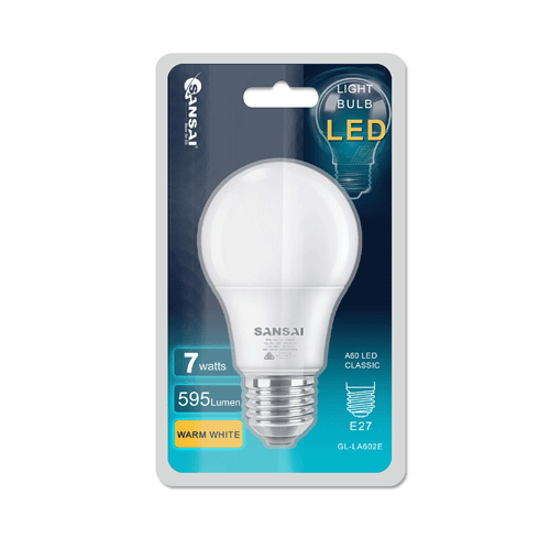 7W LED LIGHT BULB WARM WHITE