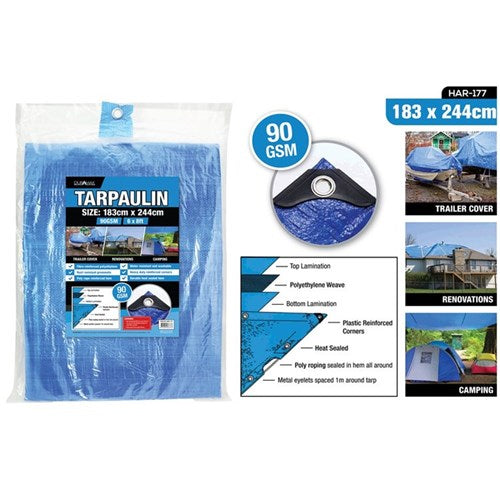 1pce Tarp-6x8FT/183x244cm-90G(sqm)
