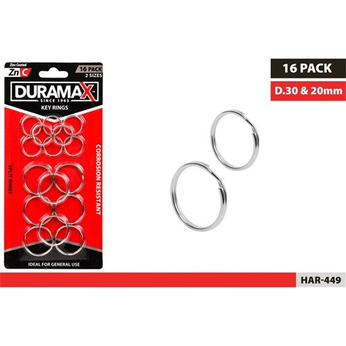 1pack Key Ring 20/30mm 16pcs