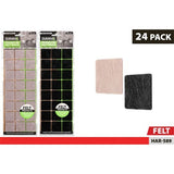 1pack Felt Adhesive Skid Protectors -Sq 24pce