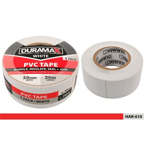 1pce White PVC Tape 30mmx20m