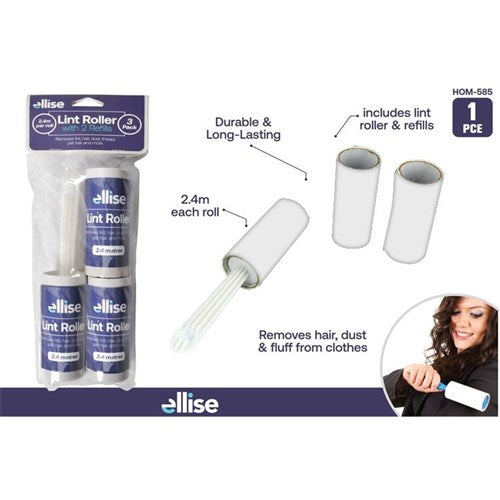 1pack Lint Roller w/2Refills(3M) 3pce