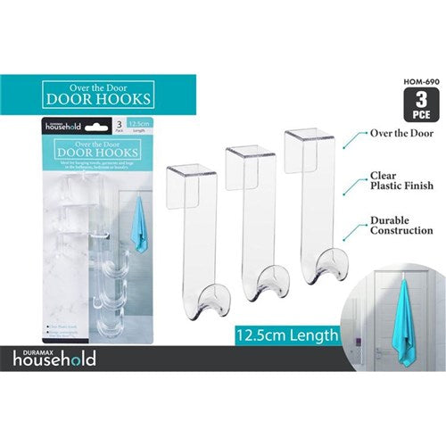 1pack Over The Door Hooks 3pcs
