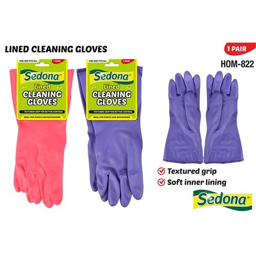 1pair Household Gloves- 2 Asst Colours