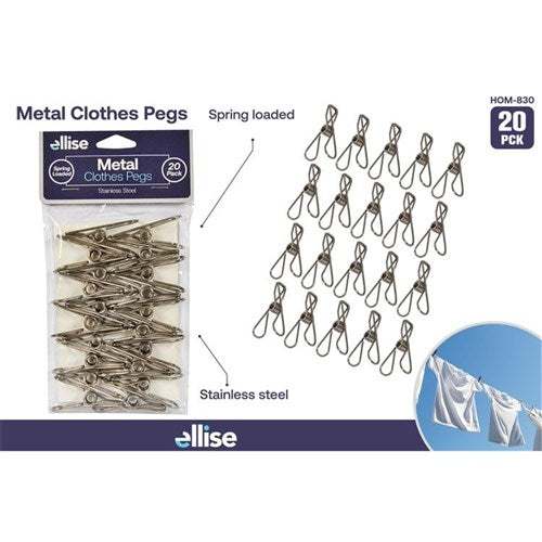 20pce Metal Clothes Pegs