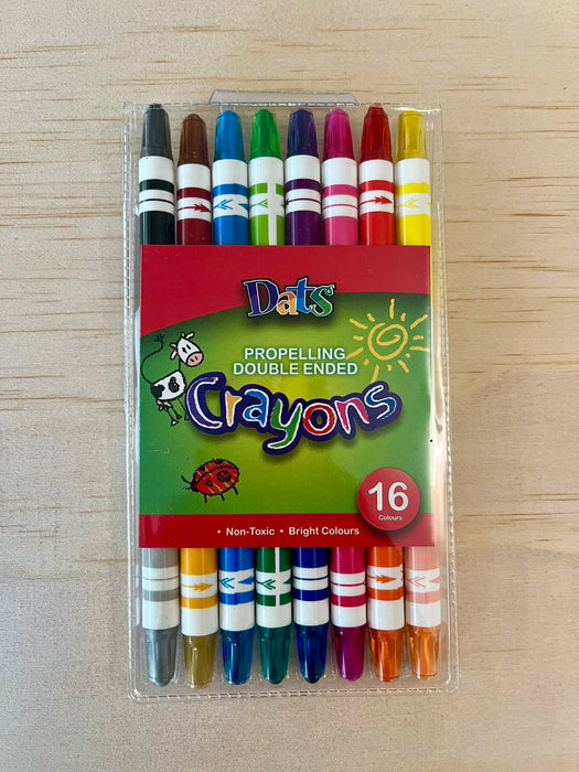 1pack Crayon Propelling Double Ended 8pcs in PVC Wallet