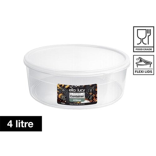 1pc 4L Round Cake Container Clear