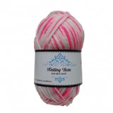 KNITTING YARN MULTI COLOR PINK/WHITE 100G