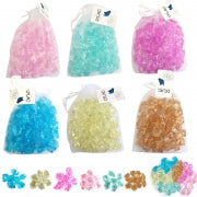 1 pack VASE DECO - ACRYLIC CUBES 180G 6COLS IN ORGANZA BAG