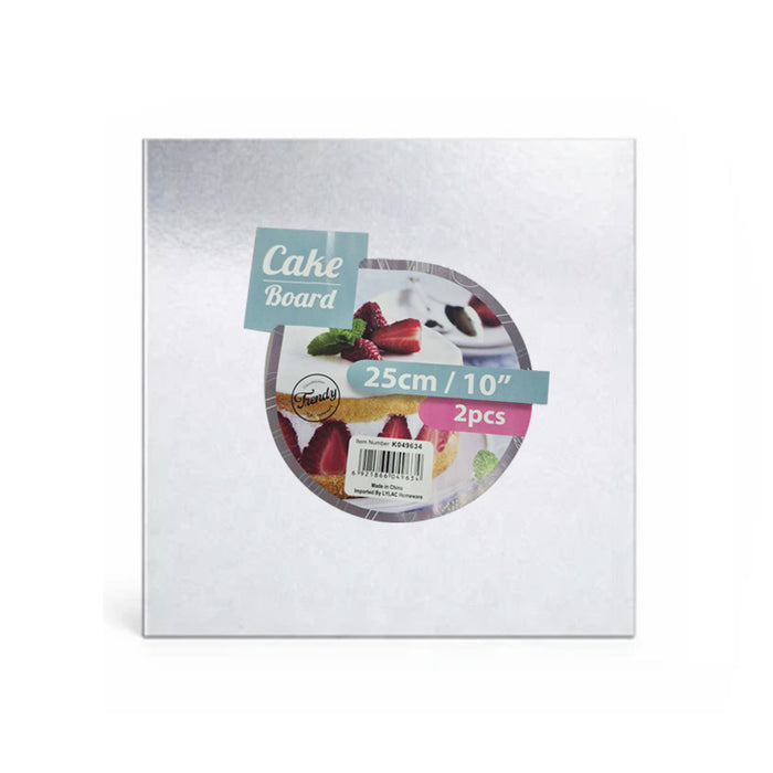 FOIL CAKE BOARD SQR 2pcs 25CM/2mm