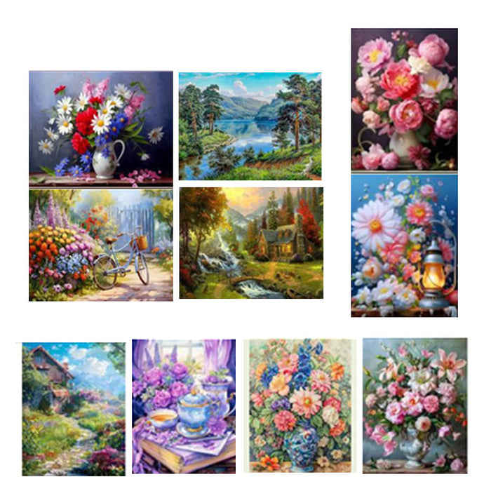 1 Pc CANVAS DIAMOND ART 40X50 FULL DRILL ASST ART