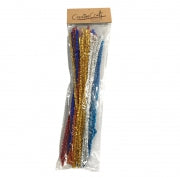 1 pack 48pc Chenille Stems 30cm Assorted Glitter Colors
